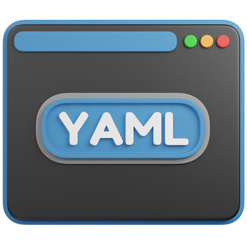 3D Rendered YAML Programming Language icon 