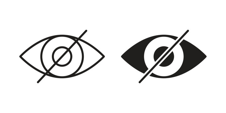 Hide icon concept. Silhouette, glyph symbol. Isolated design.