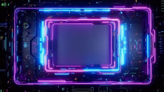 Circuit board with neon lights