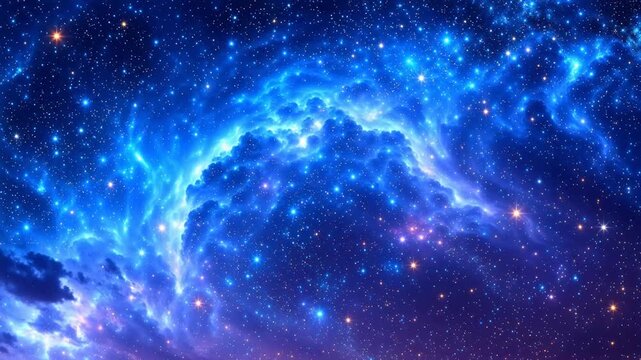Cosmic nebula with stars and clouds