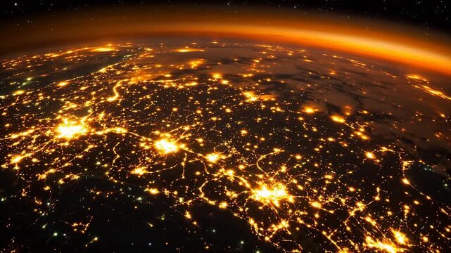 Earth at night from space