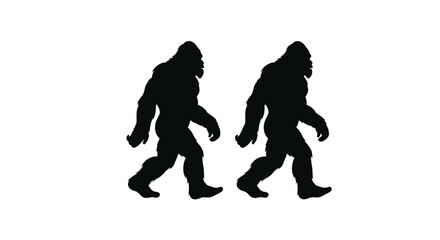Two large dark figures walking forward a striking silhouette © RASHIDA