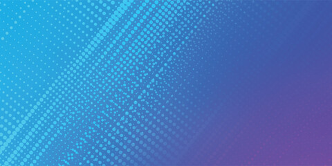 Obraz premium Vibrant Blue Purple Abstract Gradient Halftone Background With Diagonal Dot Pattern For Modern Design eps10