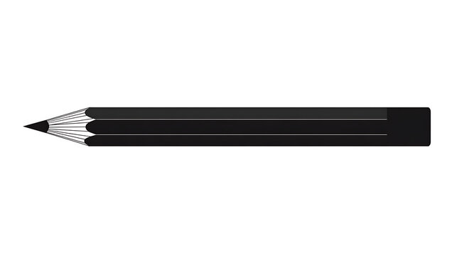 A close-up of a sharp black pencil