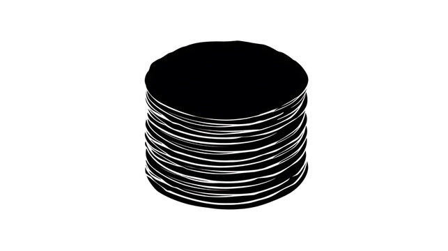 Stack of dark color coins, representing financial growth and wealth
