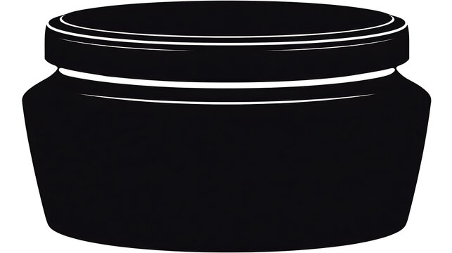 A simple yet stylish black jar, perfect for various products or storage