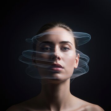 Ethereal visual metaphor showing light displacement and transparency, representing the hidden essence, mystery, and unseen layers of existence ,future ,essence ,potential