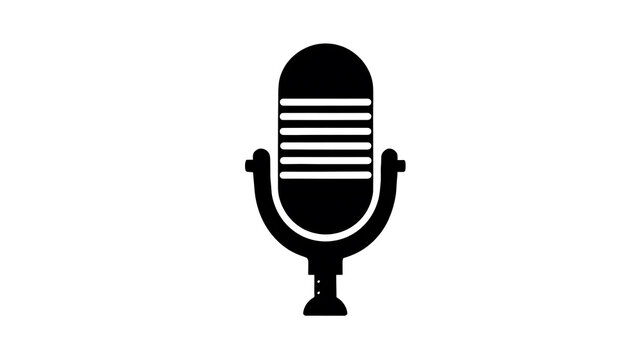 A simple microphone icon, perfect for various media projects. The classic design suggests audio recording or broadcasting