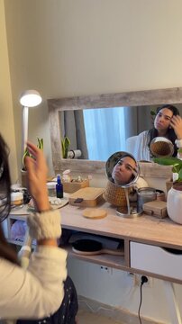 Hair Care Routine with Electric Hair Styler