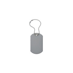 Blank Metal Dog Tag with Ball Chain