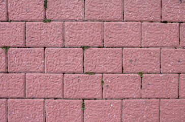 Obraz premium Red Cobblestone Street Texture – Urban Brick Pavement Background