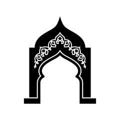 Obraz premium Islamic Archway Design Element Illustration.