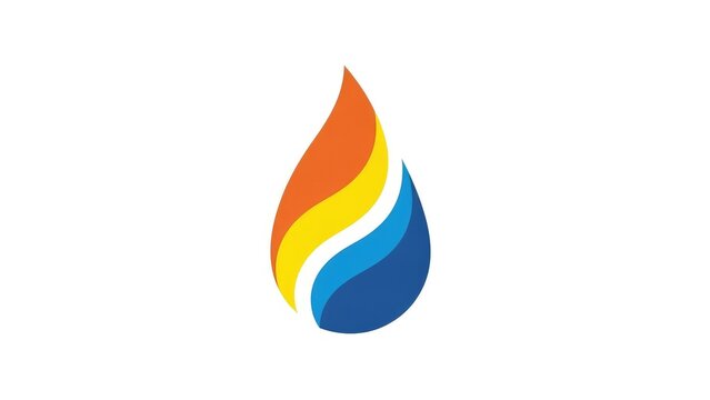 Colorful Flame Logo Design Element.