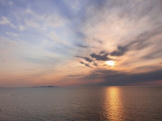 Obraz premium sunset over the sea