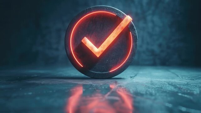 Icon of checked checkbox, simple graphic representation of a checkbox marked as selected