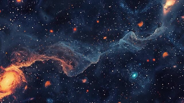 A stunning  of a galaxy with vibrant stars and nebulas