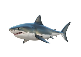 Fototapeta premium Realistic 3D Shark Illustration with Sharp Teeth and Streamlined Body