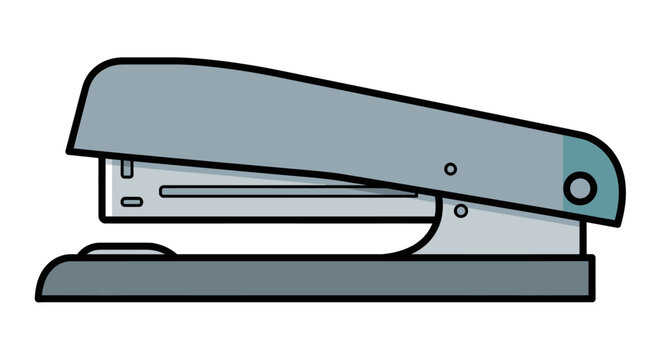 Gray Stapler Office Supply Stationery Tool.