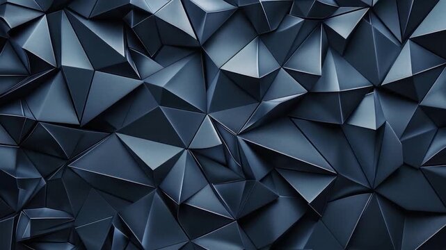 A collection of intricate origami shapes made from black paper, forming triangles