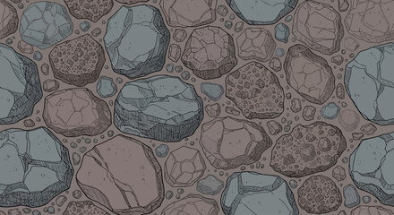 Collection of Various Colored Stones and Pebbles. © Marchell