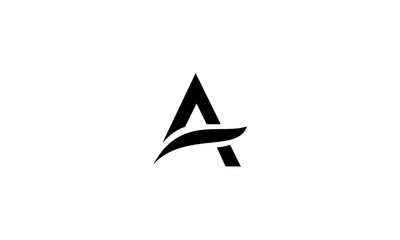 Fototapeta premium Elegant Letter A Logo Design with Flowing Wave Element.