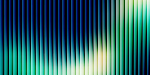 Fototapeta premium Glass gradient texture with teal and navy ripple pattern and smooth light distortion. Wavy abstract flow, futuristic blur effect, reeded vertical displacement. Vector illustration