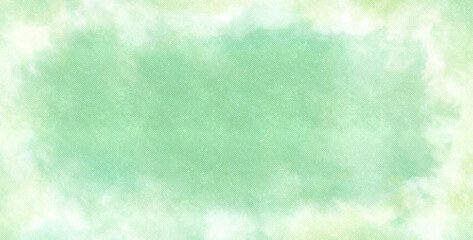 Fototapeta premium Soft Green Watercolor Abstract Background With Halftone Texture