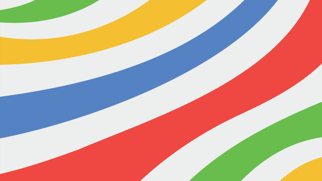 Set of colorful wavy lines vector background