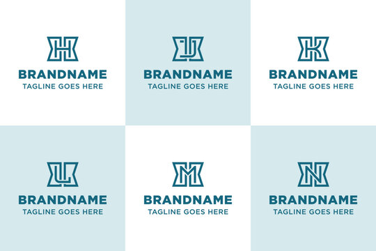 Letters KHK KJK KKK KLK KMK KNK Monogram Logo Set