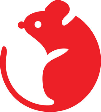 Creative Red Mouse Character