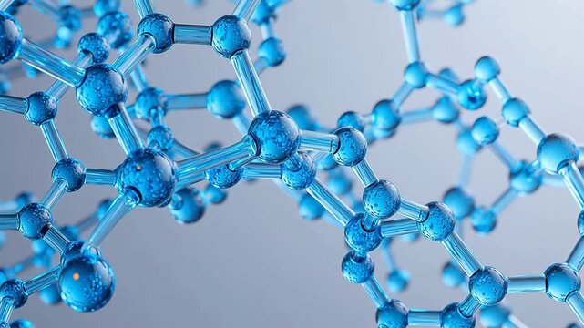 Blue molecular structure