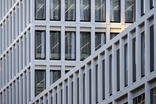Architectural detail, modern high-rise, Europaallee, city centre, Zurich, Switzerland