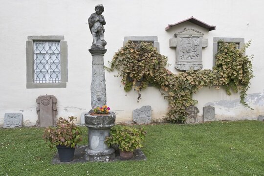 Gravestones of the Jewish Cemetery in the &Uuml;berlingen Museum, Baden-W&uuml;rttemberg, Germany