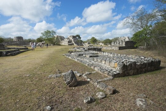 Excavation site site of the Mayan city of Mayapan, Yucatan, Mexico