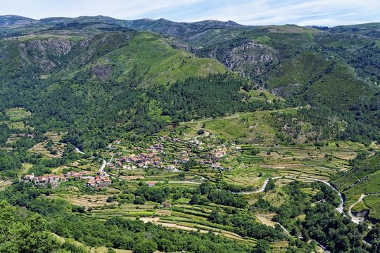 Tibet style landscape, Sistelo village, Peneda Geres, Minho, Portugal