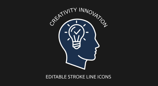 Innovative thinking and creativity represented by a lightbulb inside a human head.