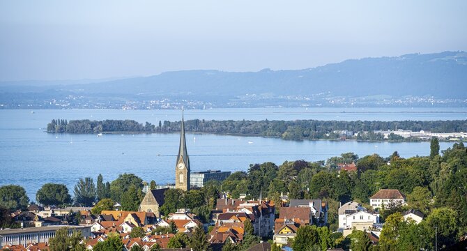 Church in Rorschach, town view, Lake Constance, Switzerland