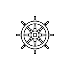 Obraz premium Ships Wheel Icon.