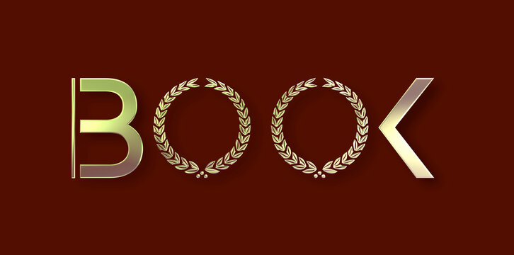 Testo BOOK con font variabile e sfondo colorato
