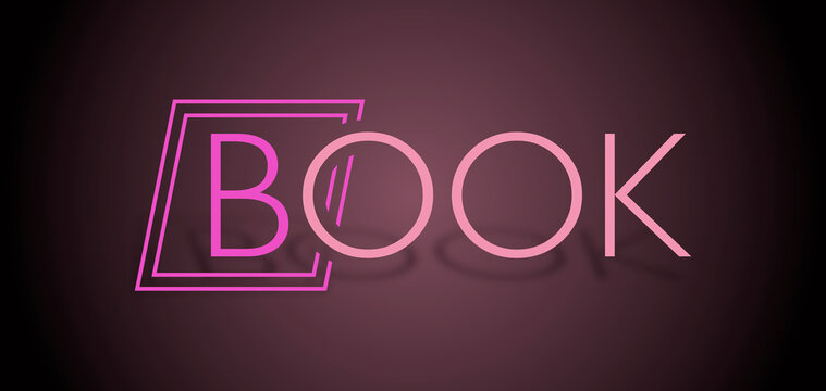 Testo BOOK con font variabile e sfondo colorato