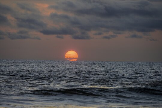 Sunset over the sea, Junquillal, Santa Cruz, Guanacaste Province, Costa Rica