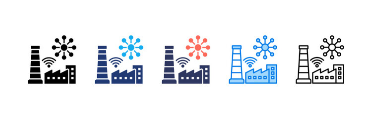Industrial IoT icon sheet multiple style collection © kondesign