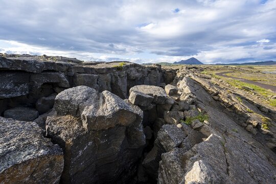 Continental rift between North American and Eurasian Plate, Mid-Atlantic Ridge, Rift Valley, Silfra Fissure, Krafla, North Iceland, Iceland