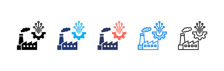 Obraz premium Digital Transformation icon sheet multiple style collection