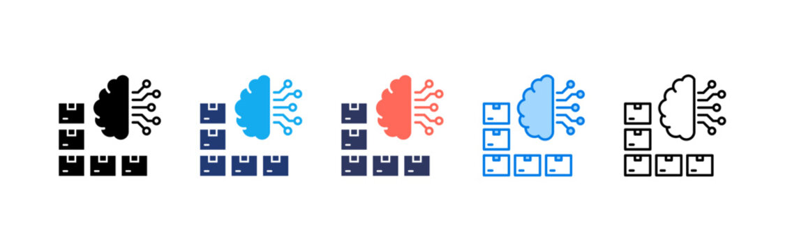 Machine Learning icon sheet multiple style collection