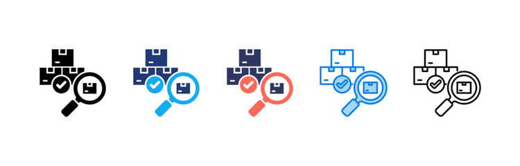 Obraz premium Smart Quality Control icon sheet multiple style collection