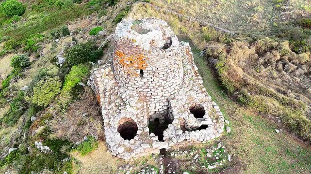 Nuraghe Santa Barbara in Macomer. Sardinia, Italy