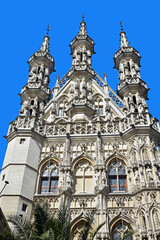 Obraz premium Façade gothique à Louvain. Belgique