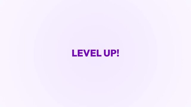 Level Up Upgrade Plan Success Notification Toast UI Animation Gamification Achievement Feedback 4K