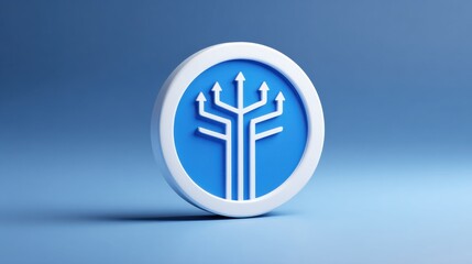 Fototapeta premium Modern blue and white symbolizing innovative health solutions and connectivity in the longevity health api roadmap